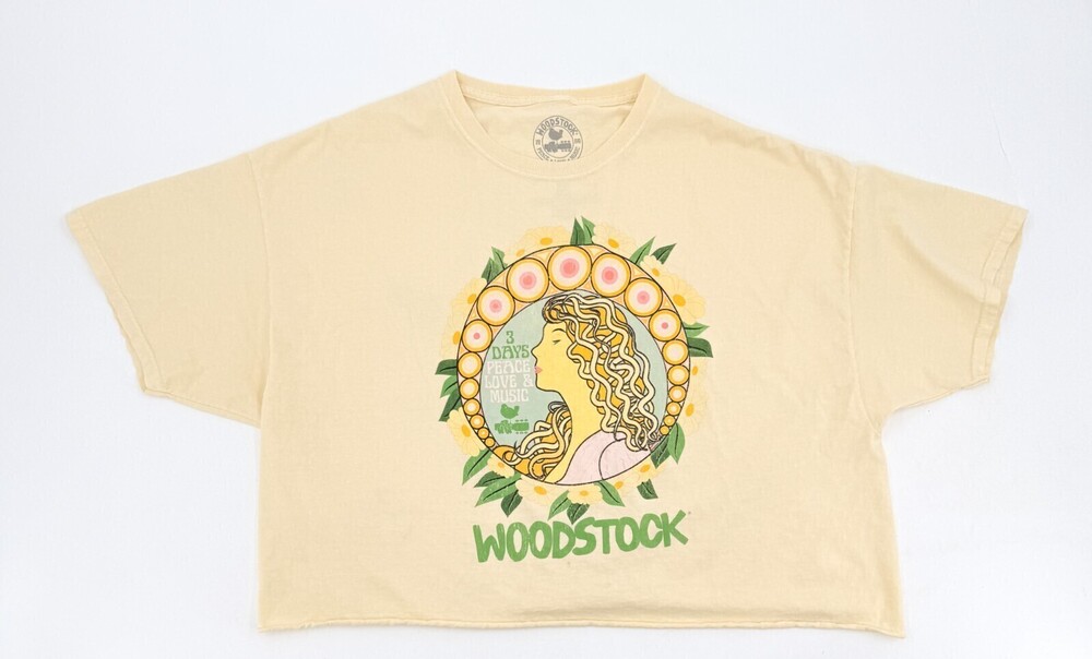 Woodstock Shirt Womens 2X Plus T-Shirt Graphic Baggy Cropped